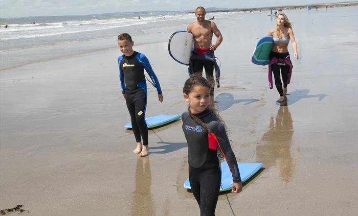 Rest Bay Family Surfing